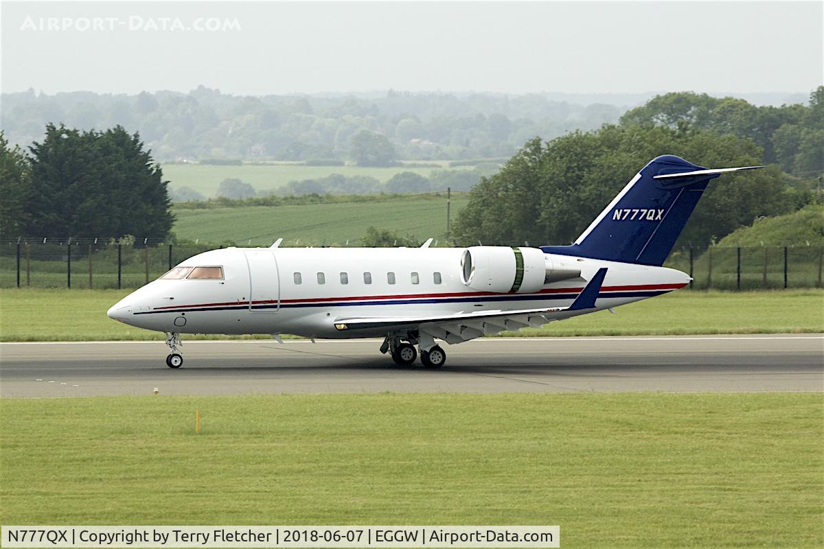 N777QX, 2008 Bombardier Challenger 605 (CL-600-2B16) C/N 5761, At London Luton