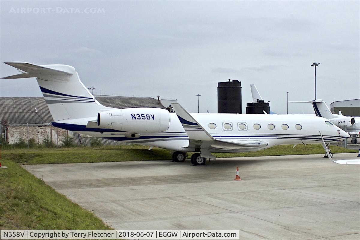 N358V, 2015 Gulfstream G-VI (G650ER) C/N 6161, At London Luton