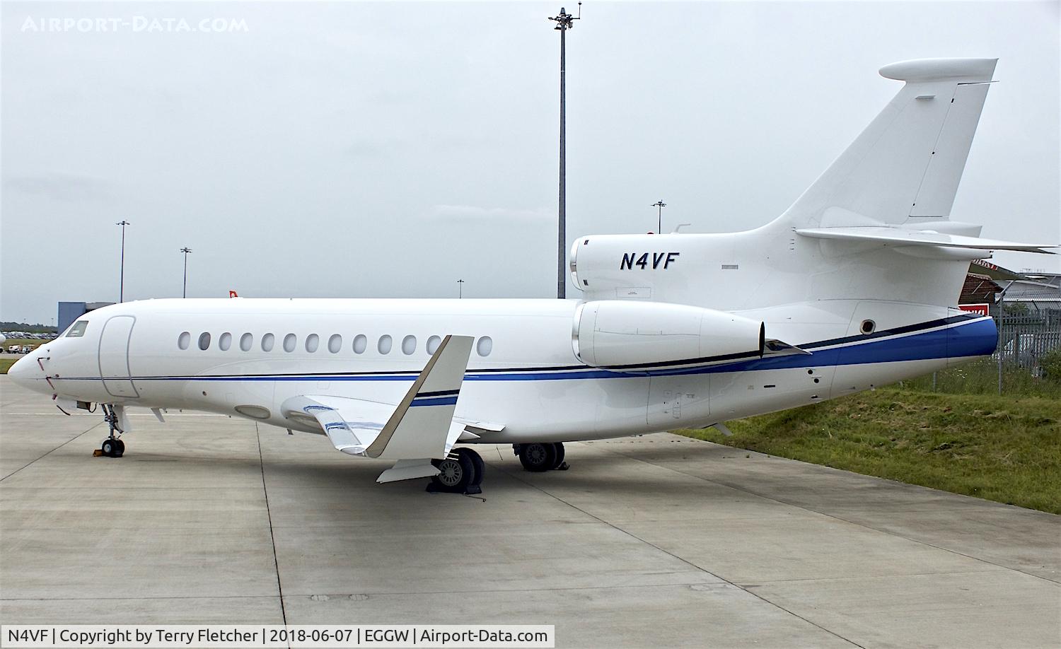 N4VF, 2009 Dassault Falcon 7X C/N 62, at London Luton