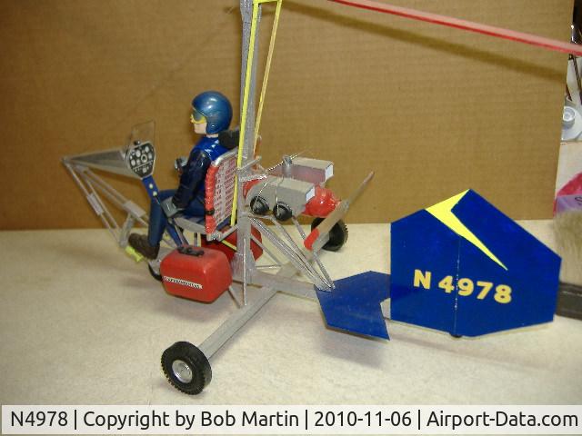 N4978, 1972 Bensen B-8 C/N BM-1, Balsa Model of N4978 Gyrocopter
