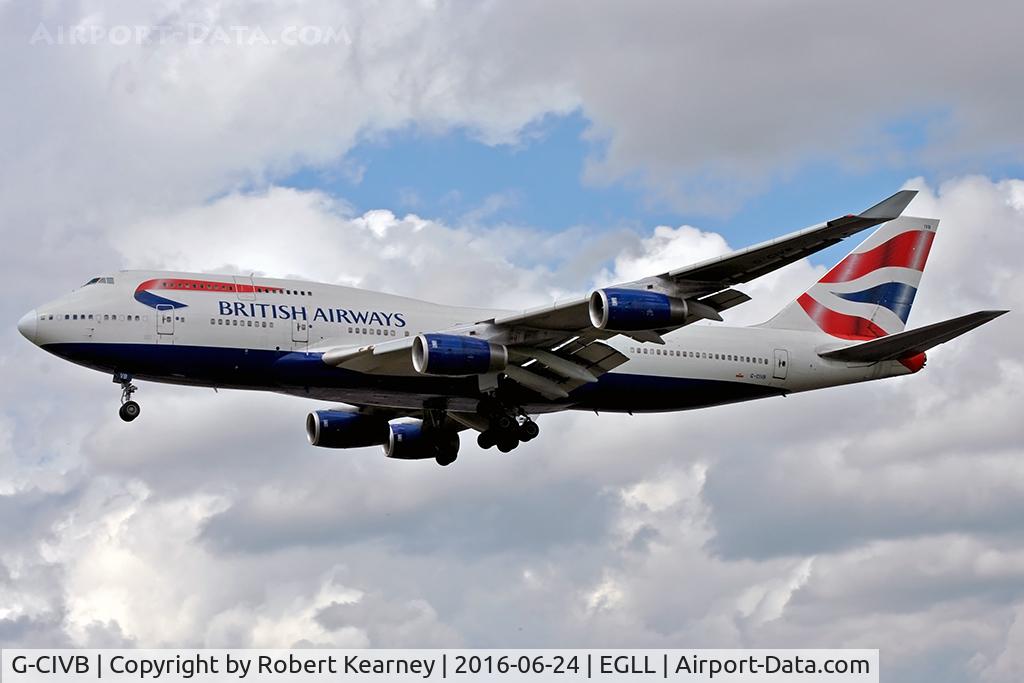 G-CIVB, 1994 Boeing 747-436 C/N 25811, On short final R/W 27L