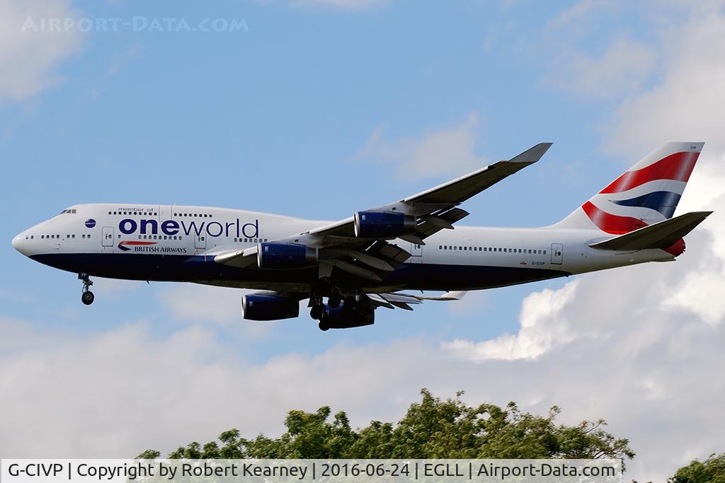 G-CIVP, 1998 Boeing 747-436 C/N 28850, On short final R/W 27L