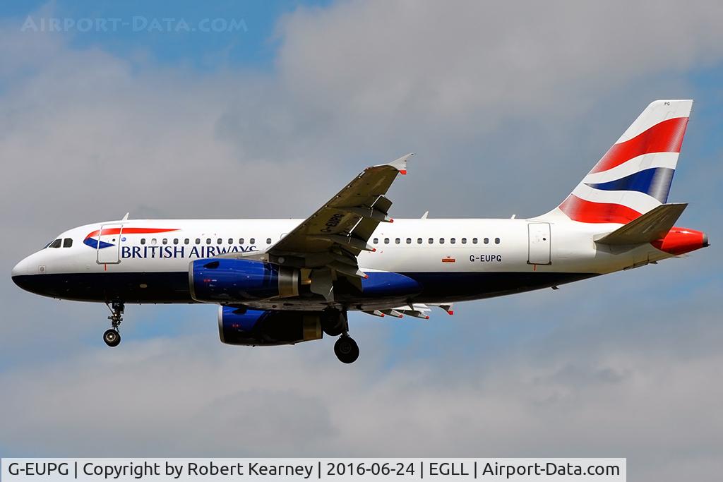 G-EUPG, 2000 Airbus A319-131 C/N 1222, On short final