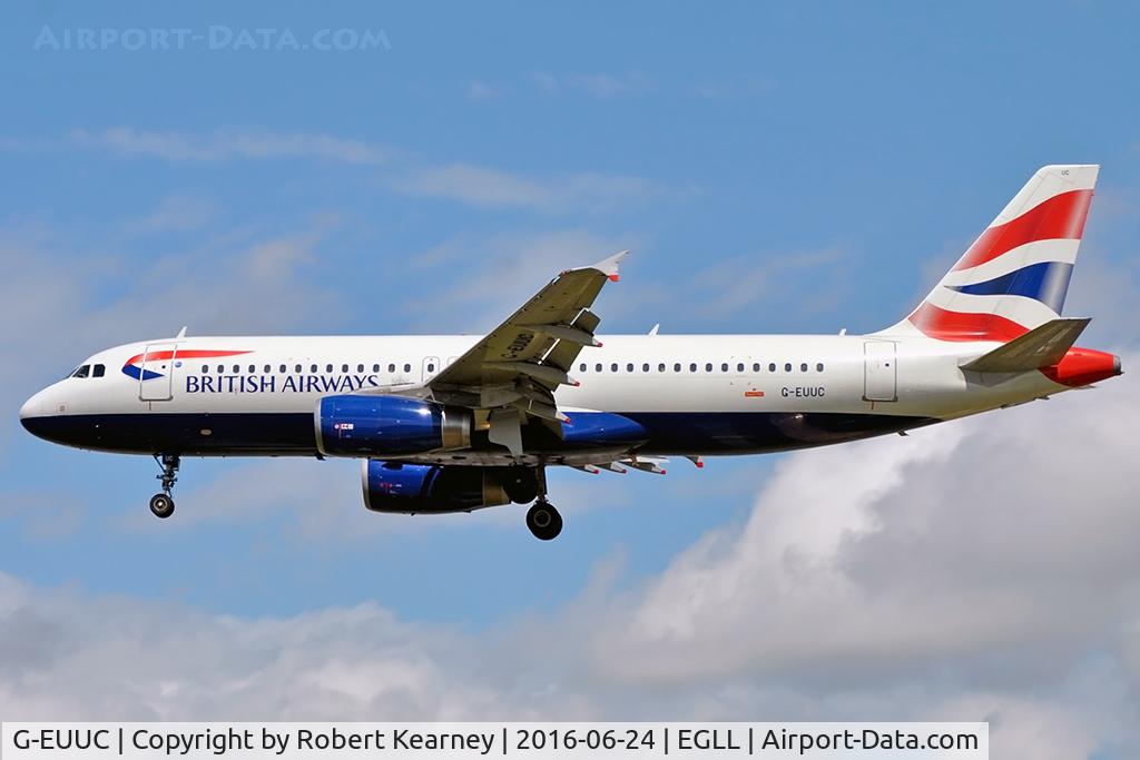 G-EUUC, 2001 Airbus A320-232 C/N 1696, On short final