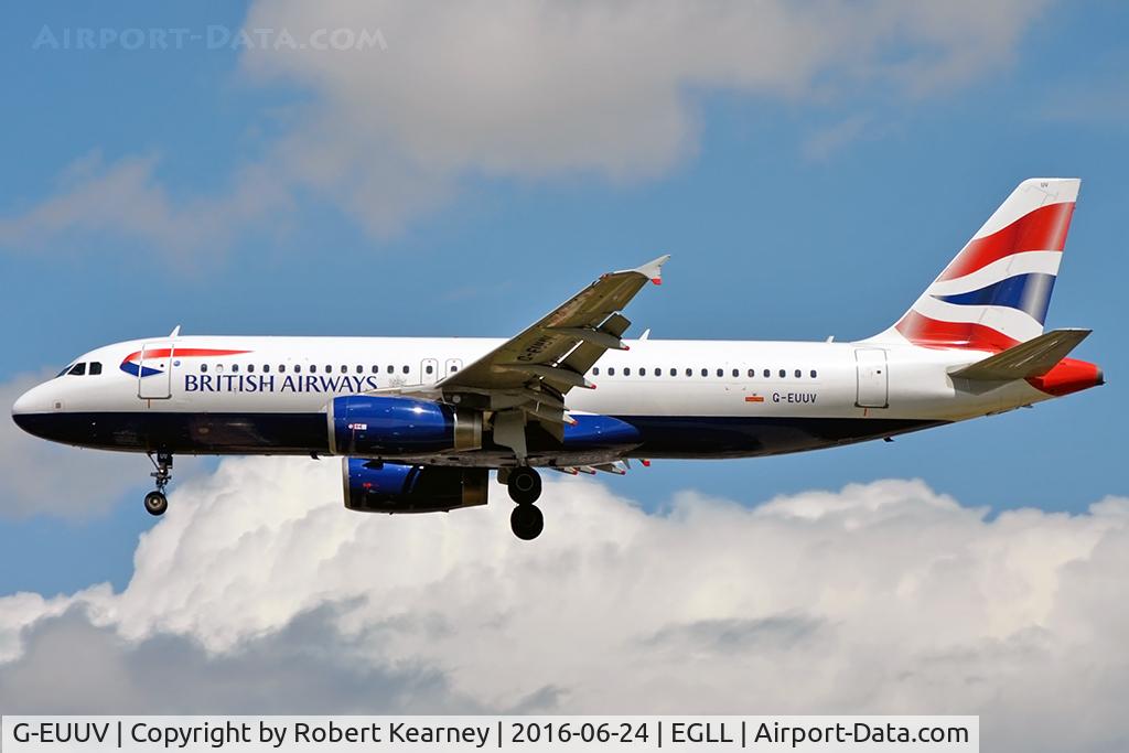 G-EUUV, 2008 Airbus A320-232 C/N 3468, On short final