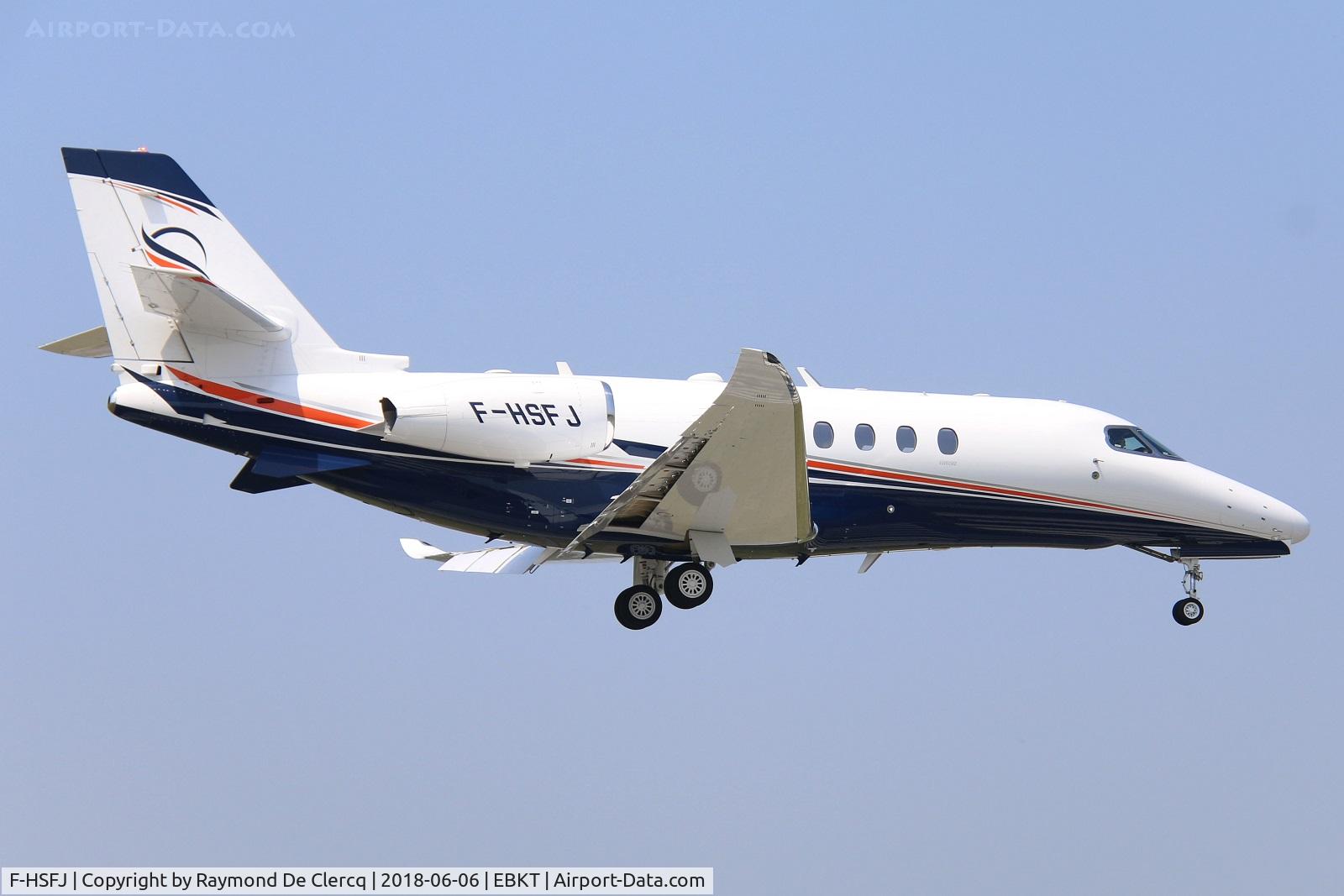 F-HSFJ, 2017 Cessna 680A Citation Latitude C/N 680A-0099, Landing at Wevelgem.