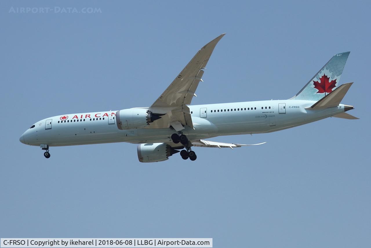 C-FRSO, 2017 Boeing 787-9 Dreamliner C/N 37177, Landing flight from Toronto.