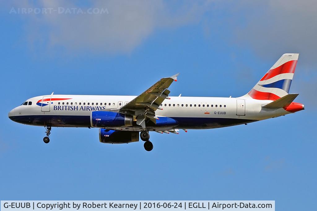 G-EUUB, 2002 Airbus A320-232 C/N 1689, On short final