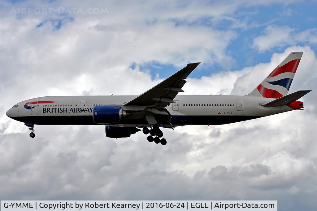 G-YMME, 2000 Boeing 777-236/ER C/N 30306, On short final