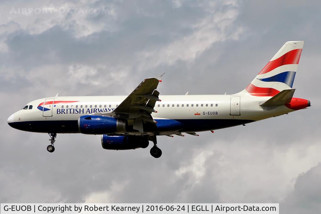 G-EUOB, 2001 Airbus A319-131 C/N 1529, On short final