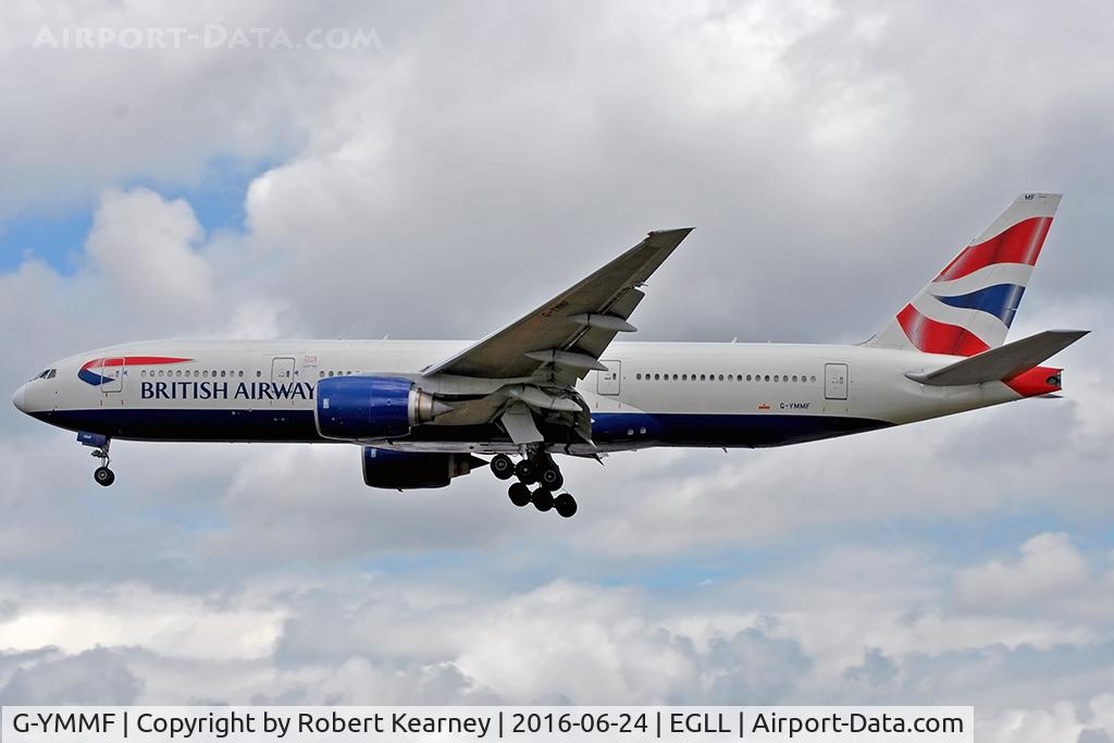 G-YMMF, 2000 Boeing 777-236 C/N 30307, On short final