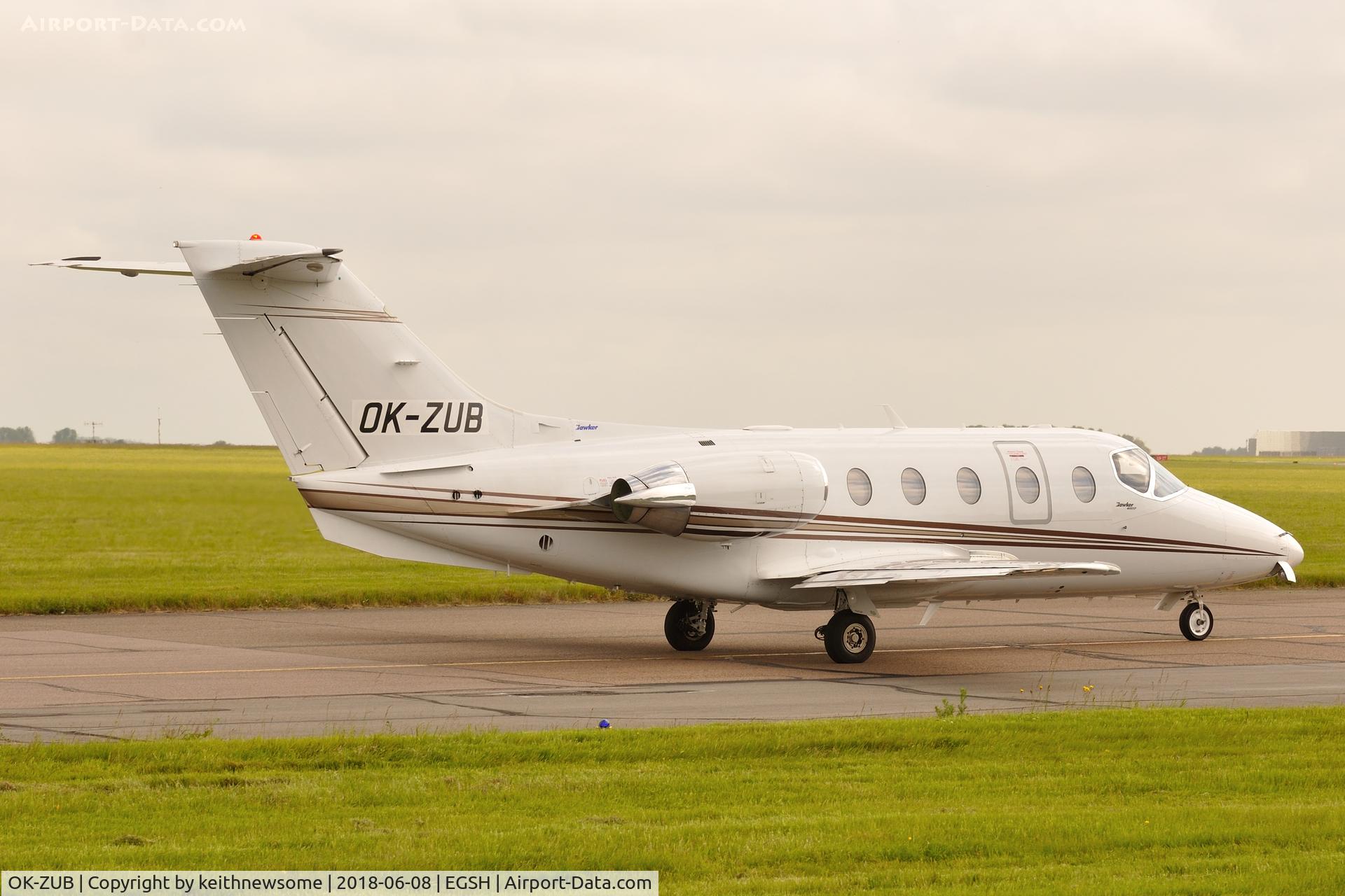 OK-ZUB, 2009 Raytheon Hawker 400XP C/N RK-552, Leaving Norwich for Luton.