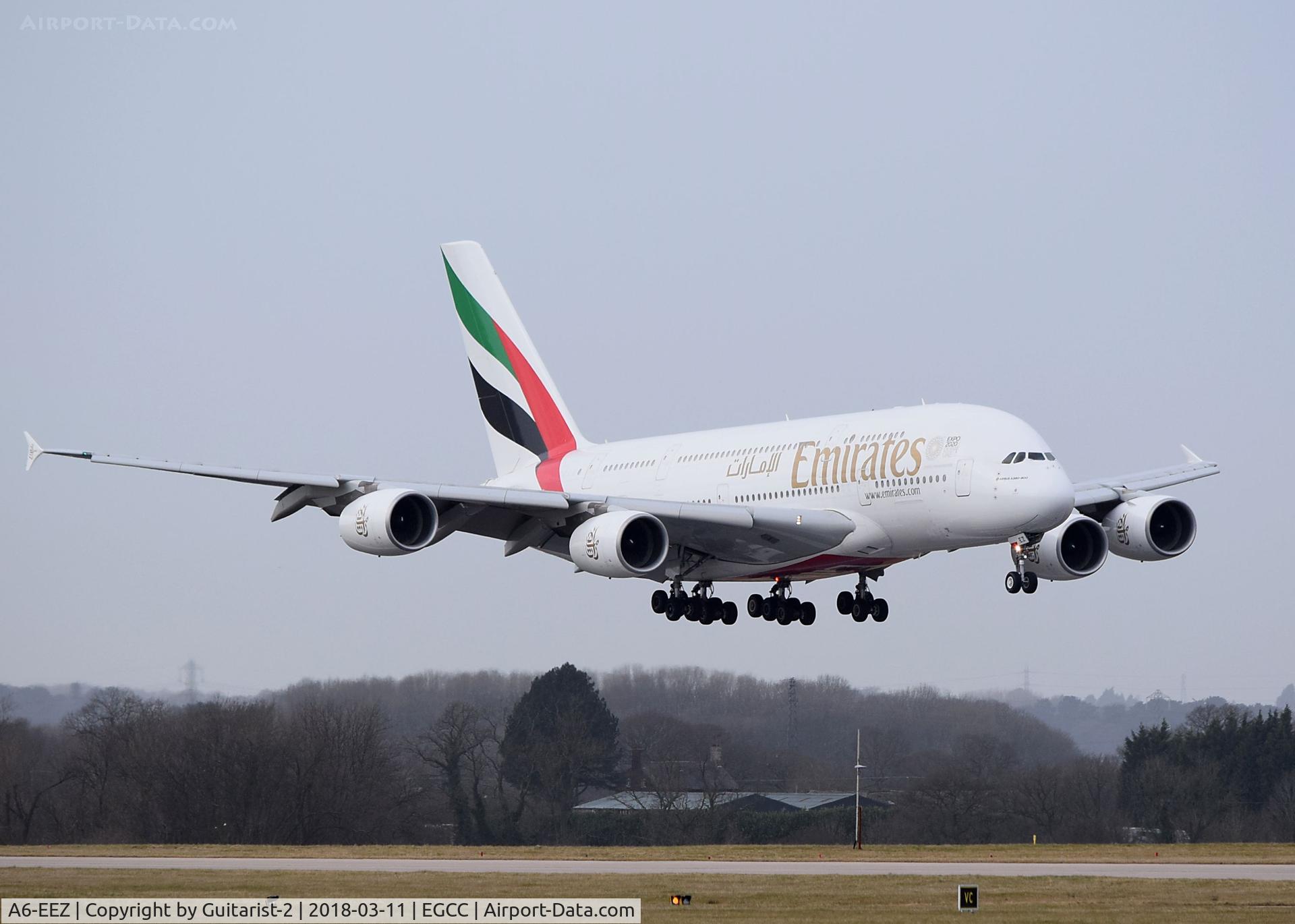 A6-EEZ, 2014 Airbus A380-861 C/N 158, At Manchester
