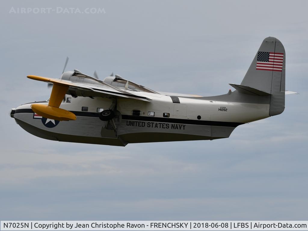 N7025N, 1955 Grumman HU-16C (UF-1) Albatross C/N G-409, training for Biscarrosse show 2018