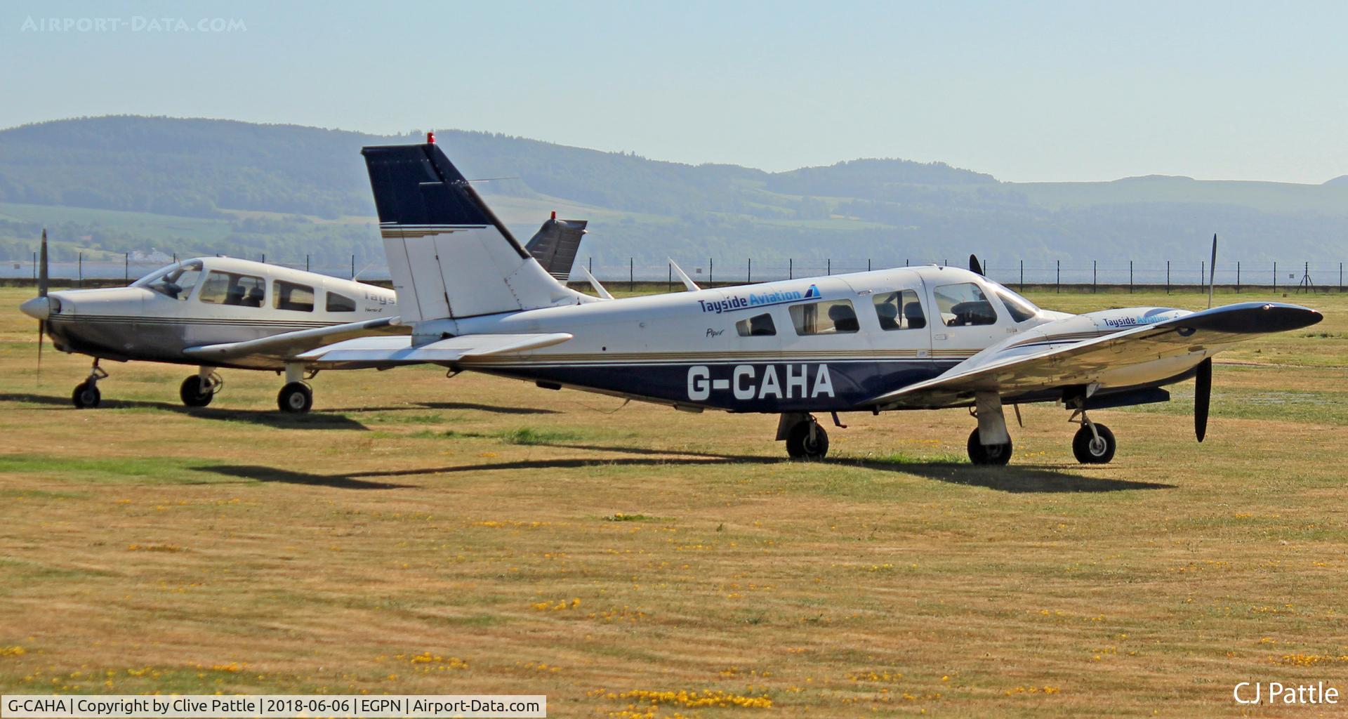 G-CAHA, 1977 Piper PA-34-200T Seneca II C/N 34-7770010, Parked up at Dundee