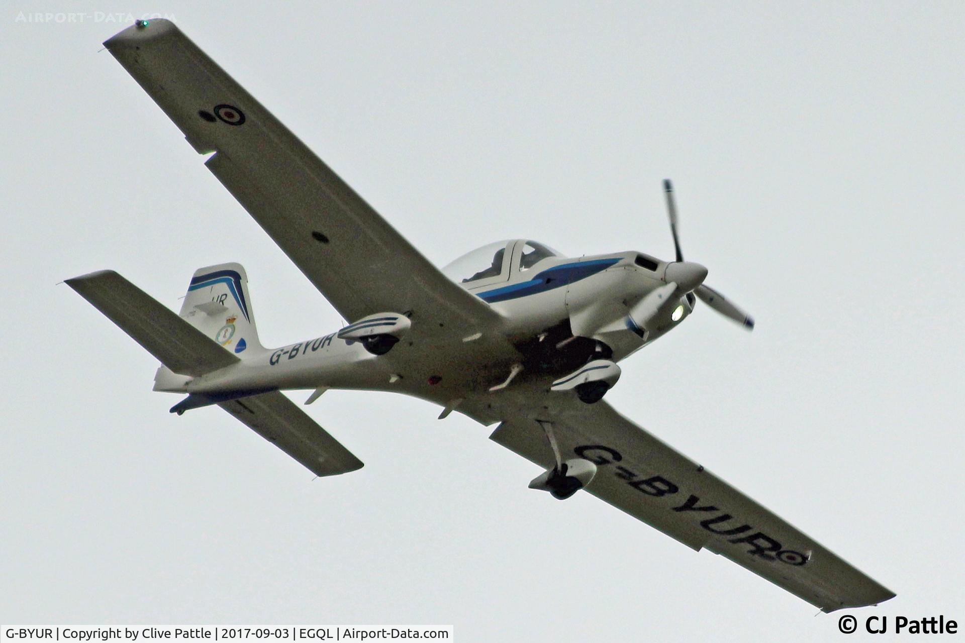 G-BYUR, 1999 Grob G-115E Tutor T1 C/N 82102/E, Based Grob doing circuits at Leuchars