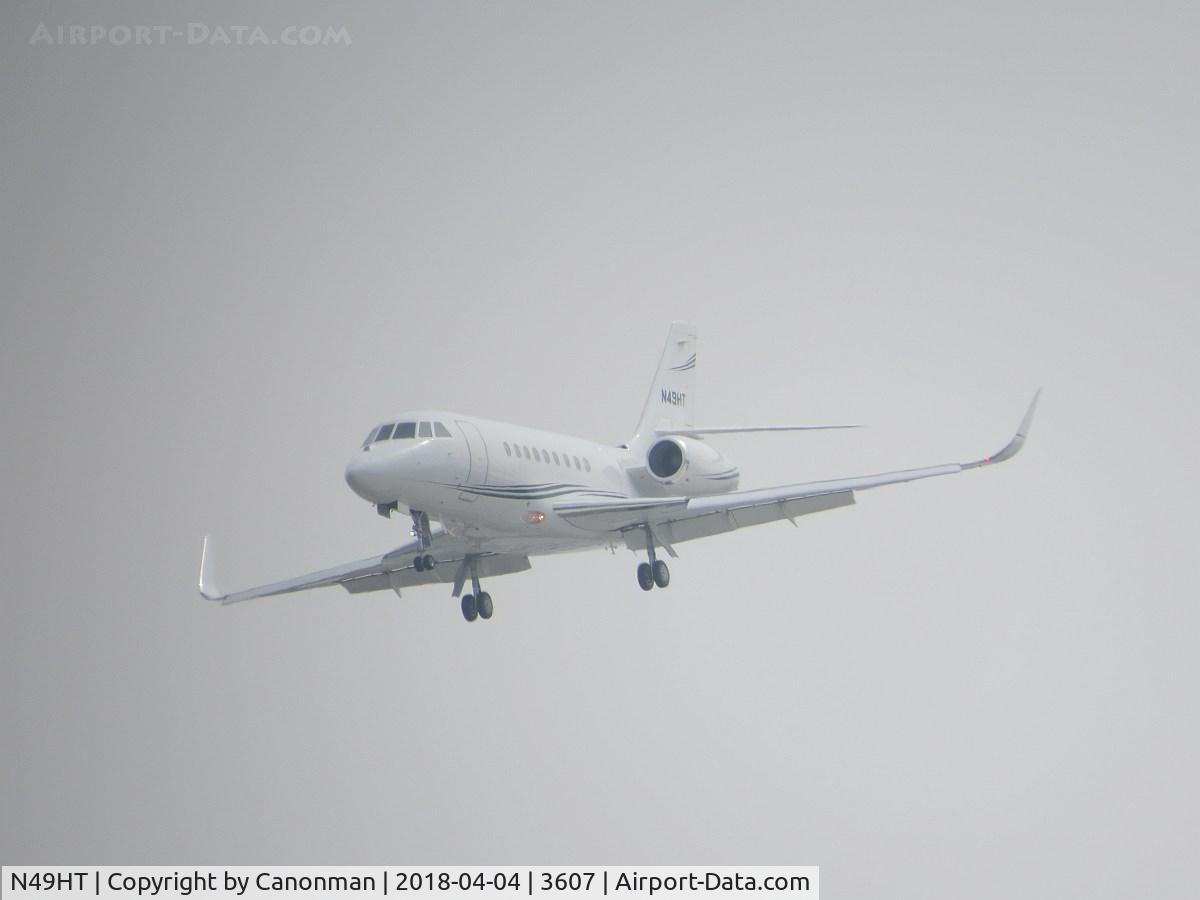 N49HT, 2009 Dassault Falcon 2000EX C/N 185, Landing
