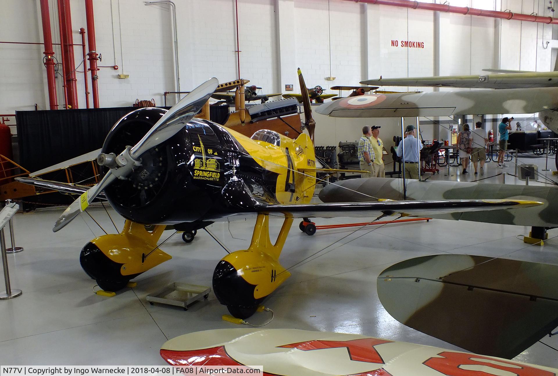 N77V, 1996 Granville Brothers Gee Bee Z-1 Replica C/N T4, Granville Brothers (Eicher, Jeffrey M) Gee Bee Z-1 Replica at the Fantasy of Flight Museum, Polk City FL