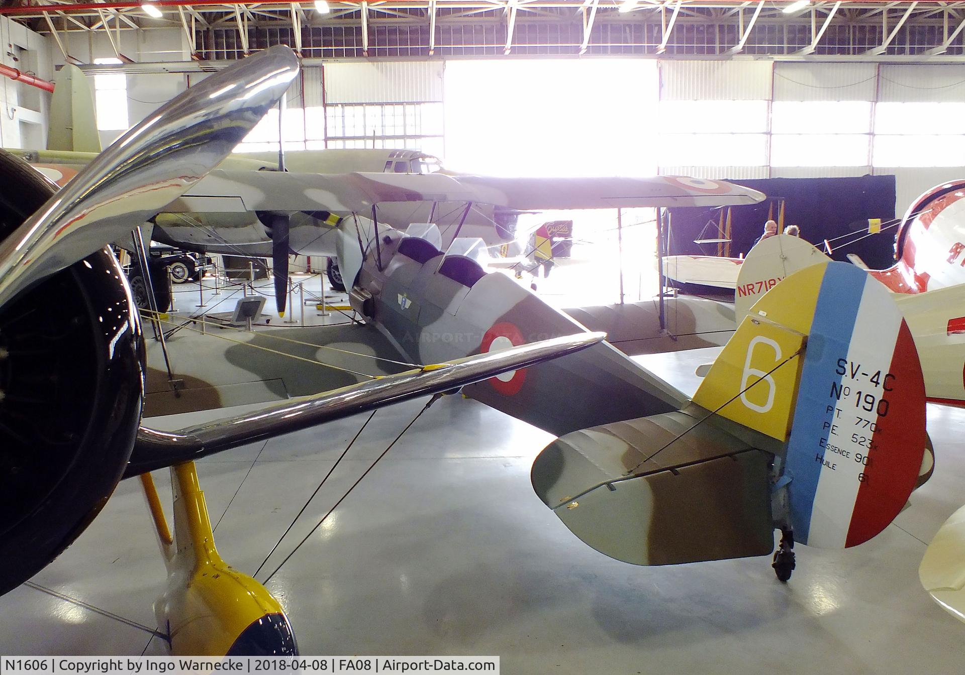N1606, 1945 Nord Stampe SV-4C C/N 190, Stampe-Vertongen (Nord SNCAN) SV-4C at the Fantasy of Flight Museum, Polk City FL