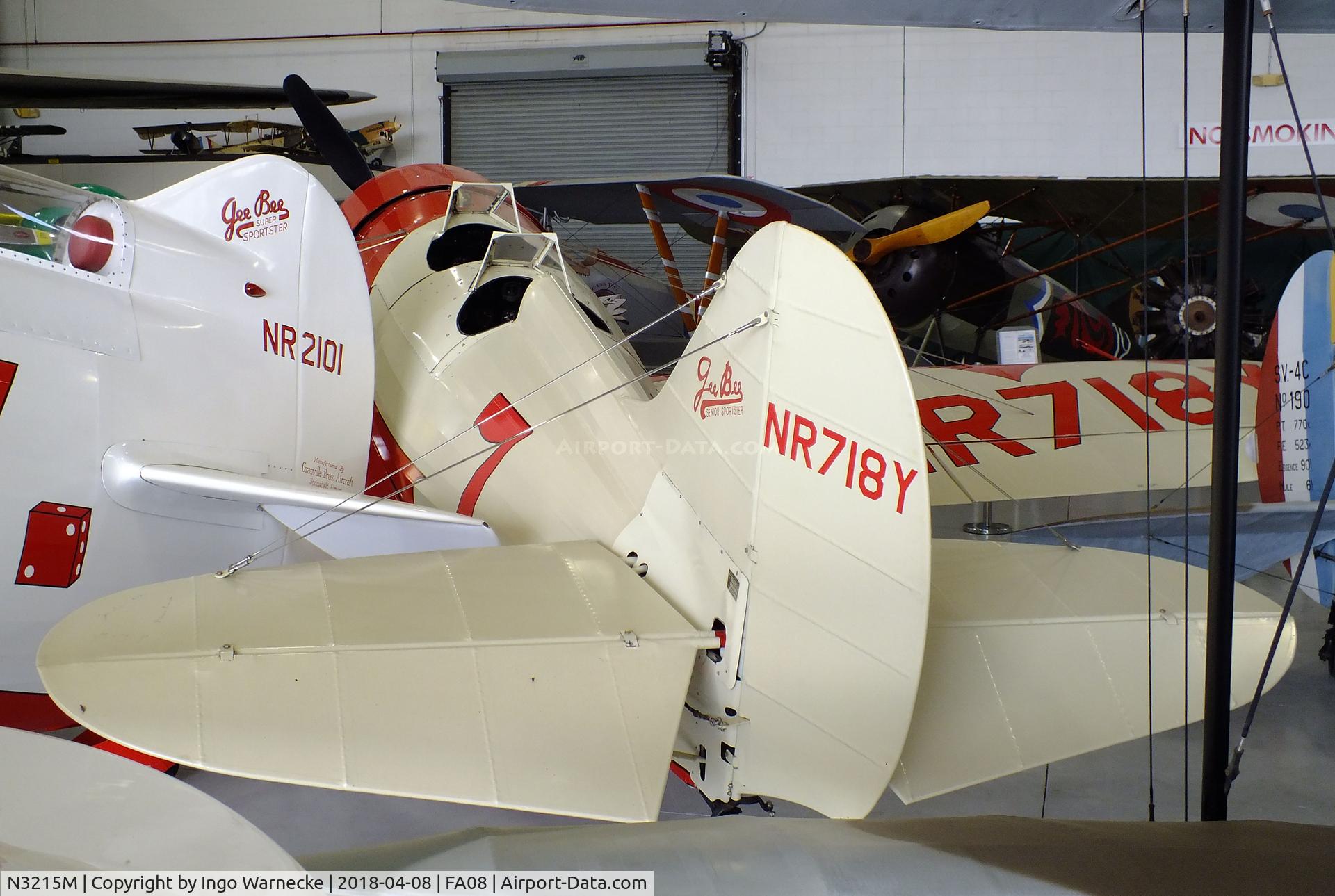 N3215M, 2005 Granville Brothers Gee Bee Senior Sportster Y Replica C/N DM002, Granville Brothers (Mains, Donald L) Gee Bee Senior Sportster Y Replica at the Fantasy of Flight Museum, Polk City FL