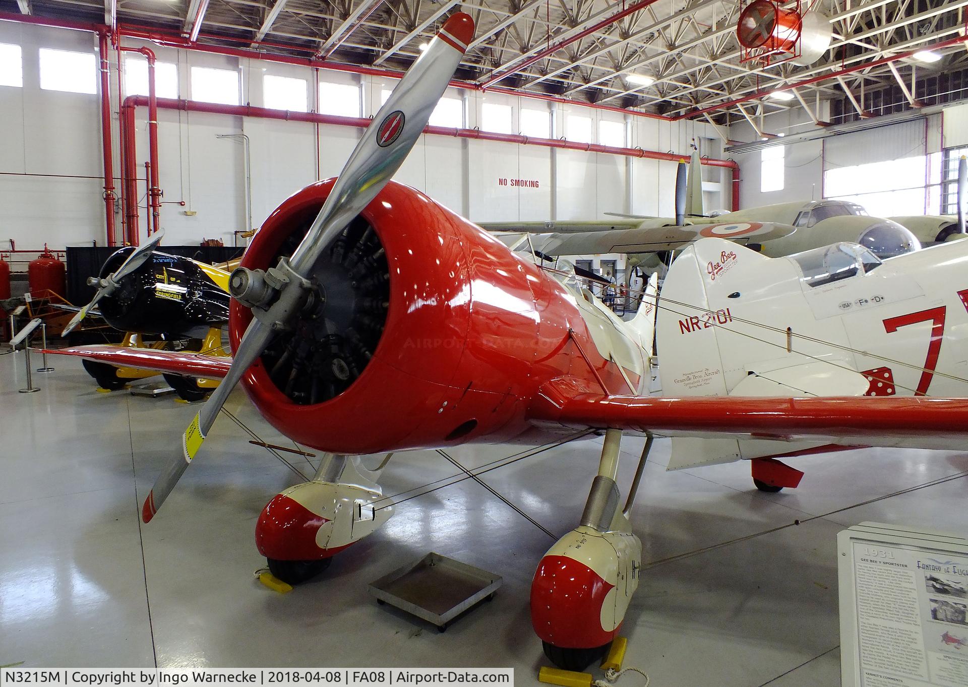 N3215M, 2005 Granville Brothers Gee Bee Senior Sportster Y Replica C/N DM002, Granville Brothers (Mains, Donald L) Gee Bee Senior Sportster Y Replica at the Fantasy of Flight Museum, Polk City FL
