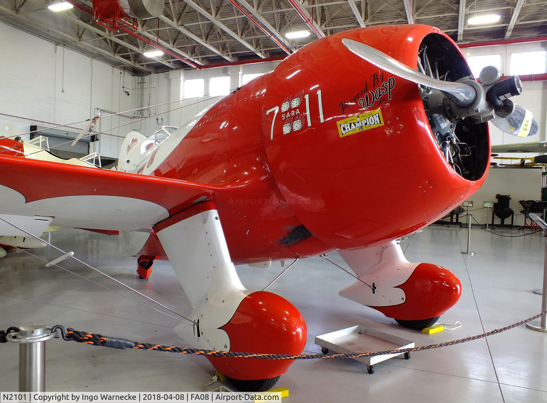 N2101, 1991 Granville Brothers Gee Bee R-2 Super Sportster replica C/N Not found N2101, Granville Brothers (Steve Wolf & Delmar Benjamin) Gee Bee R-2 Super Sportster replica at the Fantasy of Flight Museum, Polk City FL