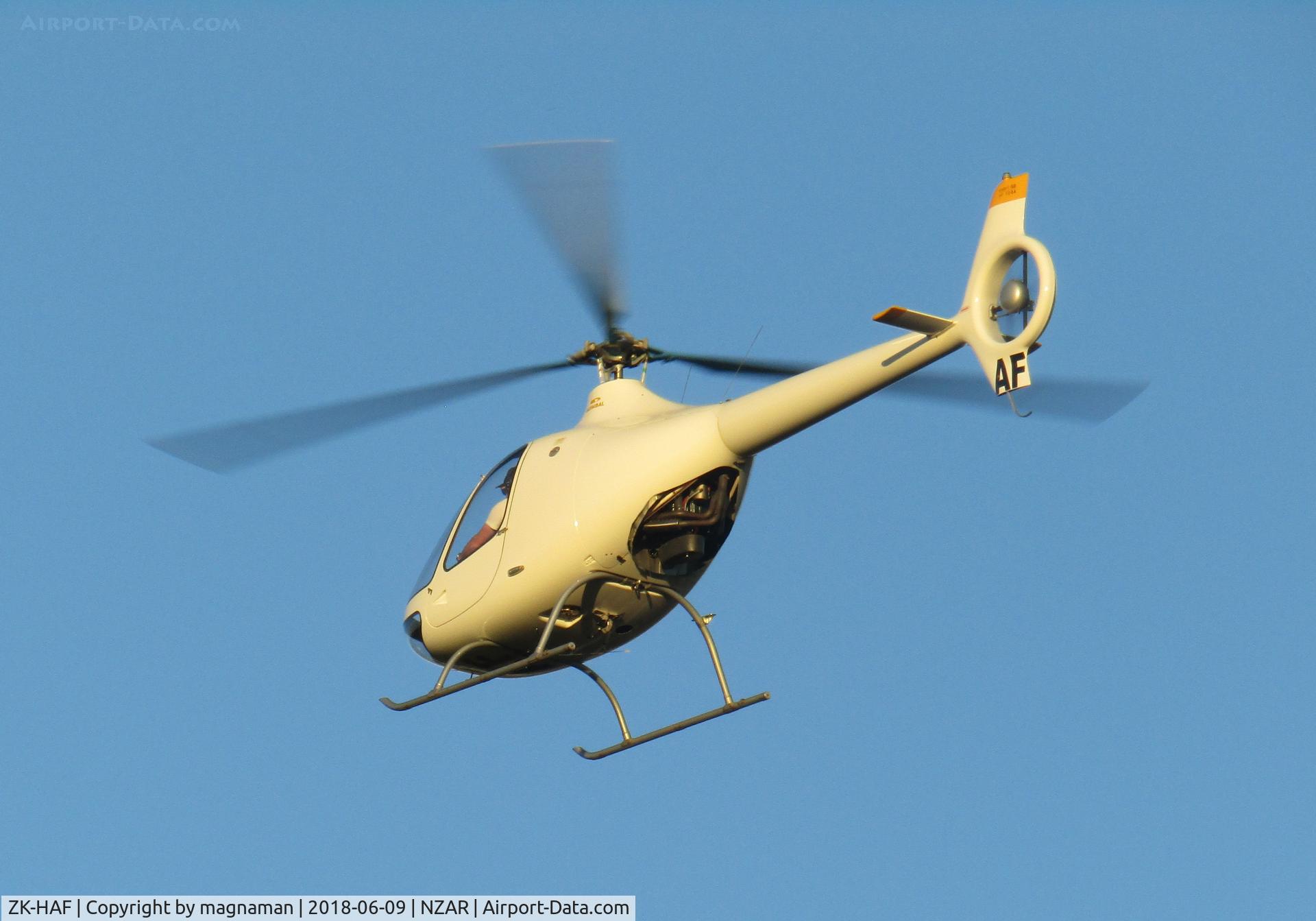 ZK-HAF, Guimbal Cabri G2 C/N 1084, landing at AMZ