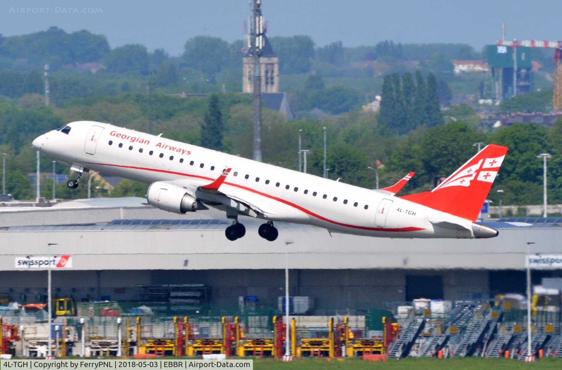 4L-TGH, 2007 Embraer 190AR (ERJ-190-100IGW) C/N 19000085, Georgian ERJ190 departing BRU
