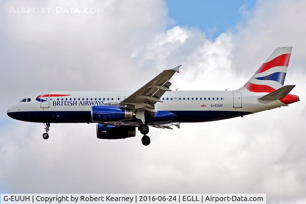G-EUUH, 2002 Airbus A320-232 C/N 1665, On short final