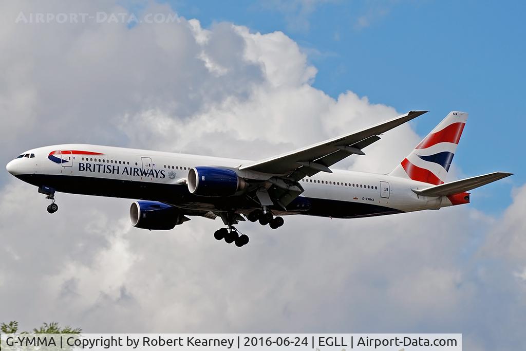 G-YMMA, 1999 Boeing 777-236 C/N 30302, On short final