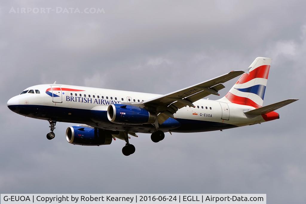 G-EUOA, 2001 Airbus A319-131 C/N 1513, On short final