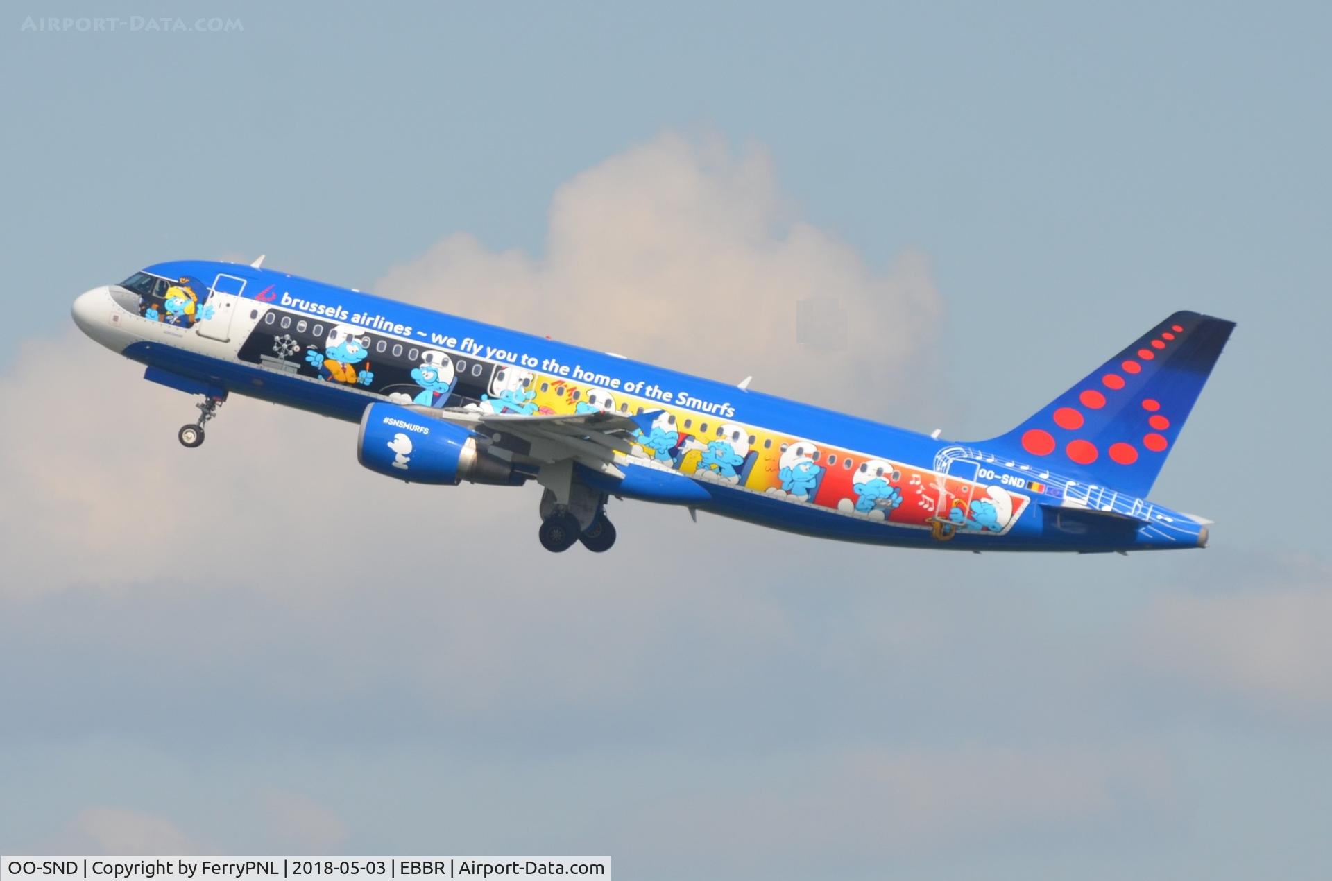 OO-SND, 2002 Airbus A320-214 C/N 1838, Brussels Smurf Express A320