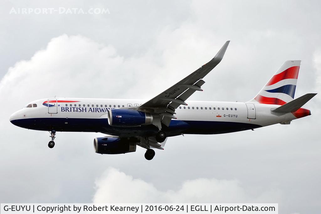 G-EUYU, 2014 Airbus A320-232 C/N 6028, On short final