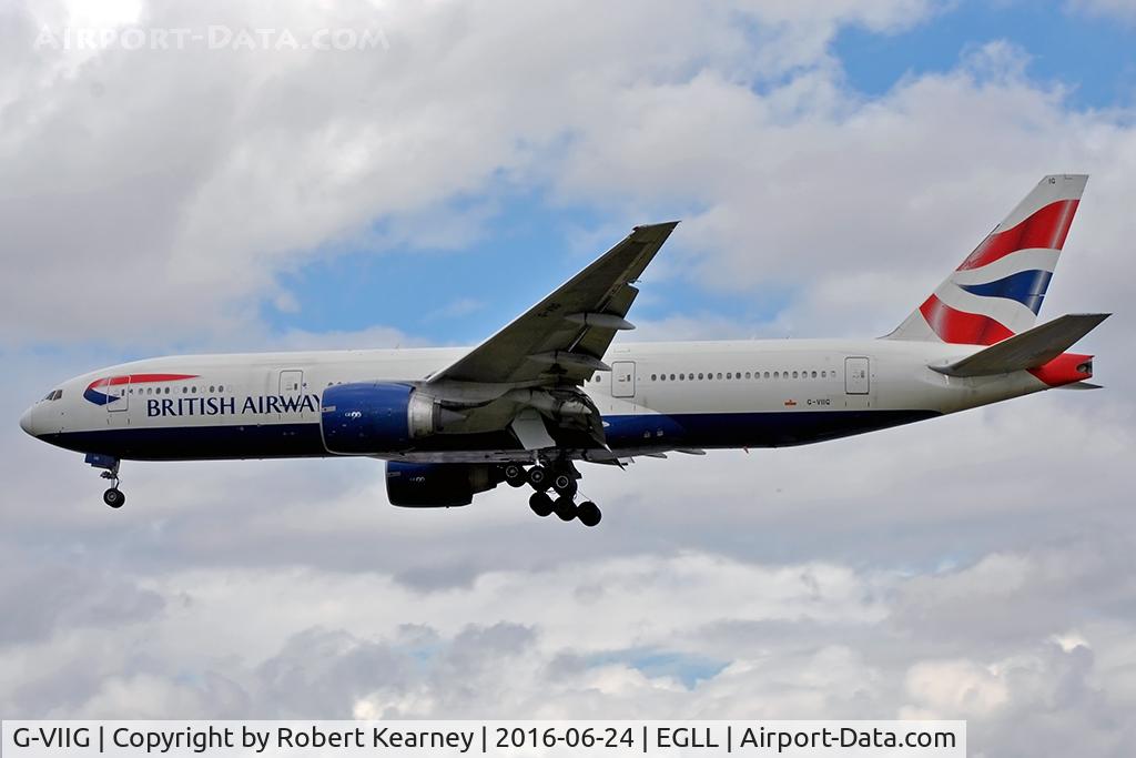 G-VIIG, 1997 Boeing 777-236/ER C/N 27489, On short final
