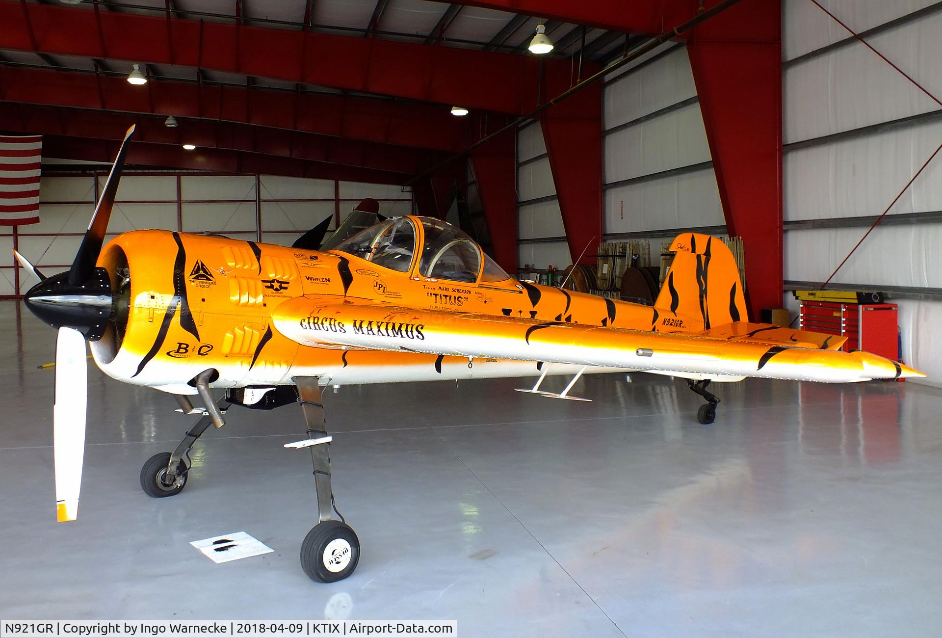 N921GR, 1993 Yakovlev Yak-55M C/N 930809, Yakovlev Yak-55M at Space Coast Regional Airport, Titusville (the day after Space Coast Warbird AirShow 2018)