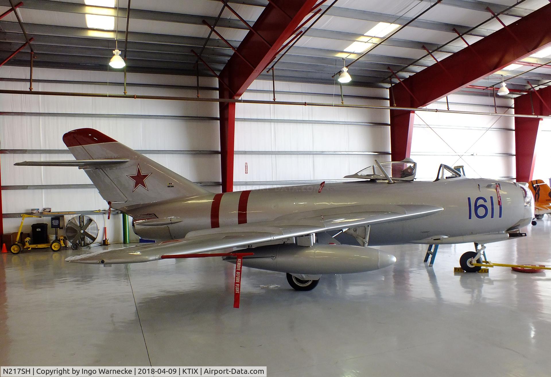 N217SH, 1959 PZL-Mielec Lim-5 (MiG-17F) C/N 1C1611, PZL-Mielec Lim-5 (MiG-17F FRESCO) at Space Coast Regional Airport, Titusville (the day after Space Coast Warbird AirShow 2018)