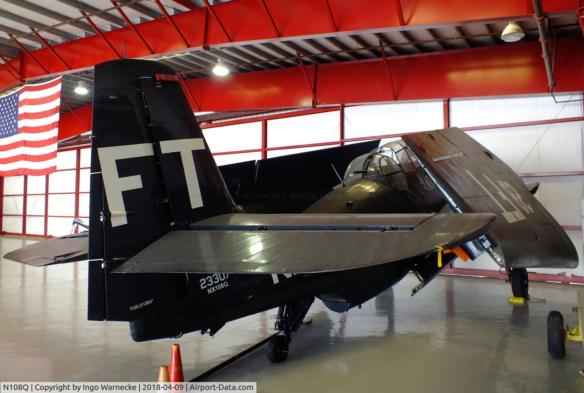 N108Q, 1956 Grumman TBM-3 Avenger C/N 91188, Grumman (General Motors) TBM-3U Avenger (minus engine) at the VAC Warbird Museum, Titusville FL