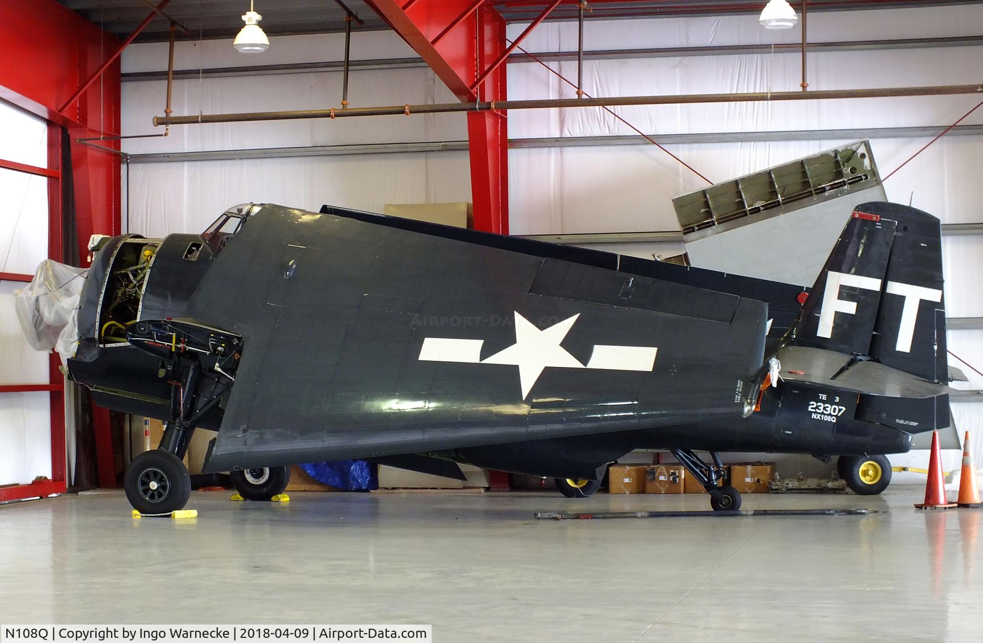N108Q, 1956 Grumman TBM-3 Avenger C/N 91188, Grumman (General Motors) TBM-3U Avenger (minus engine) at the VAC Warbird Museum, Titusville FL