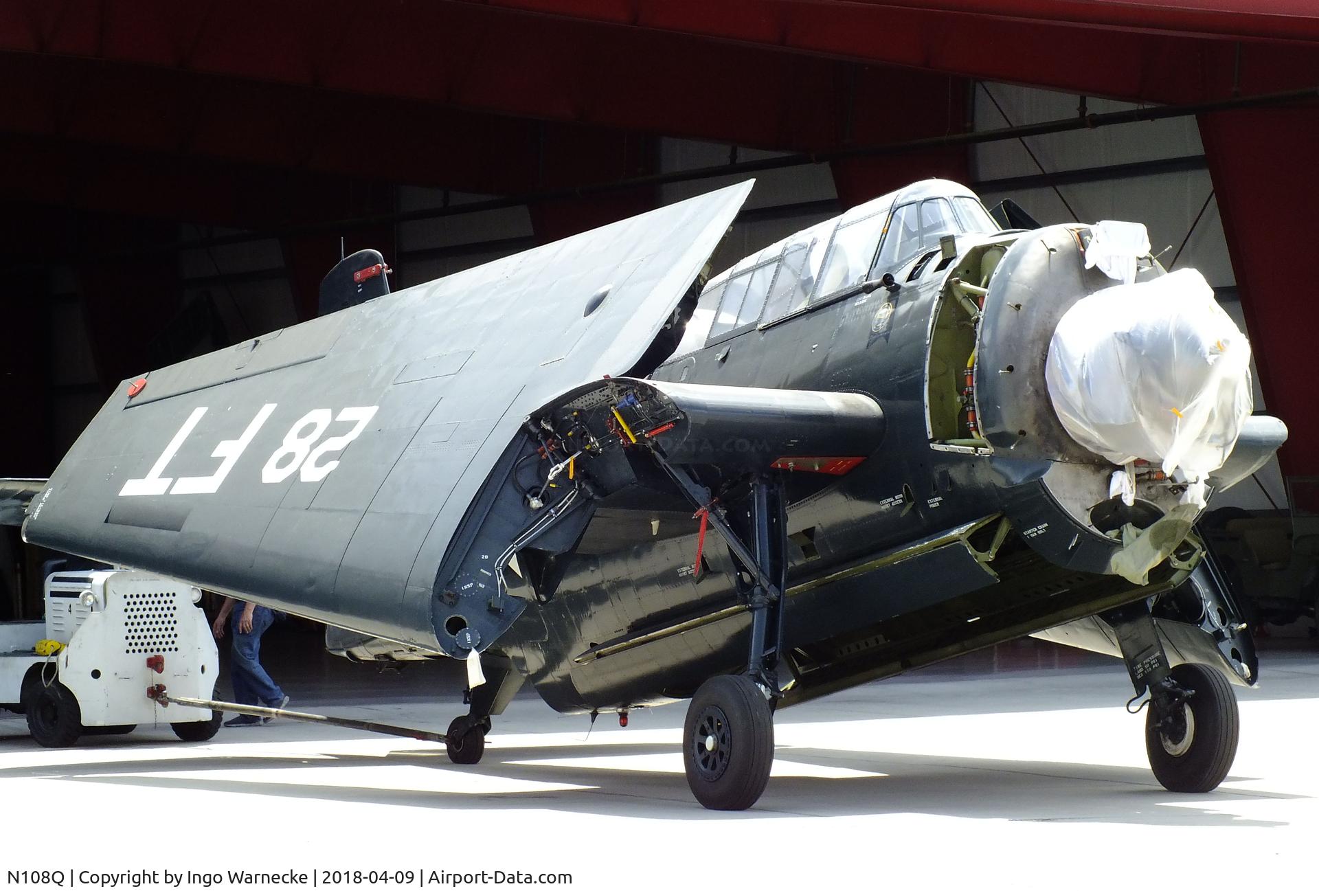 N108Q, 1956 Grumman TBM-3 Avenger C/N 91188, Grumman (General Motors) TBM-3U Avenger (minus engine) at the VAC Warbird Museum, Titusville FL