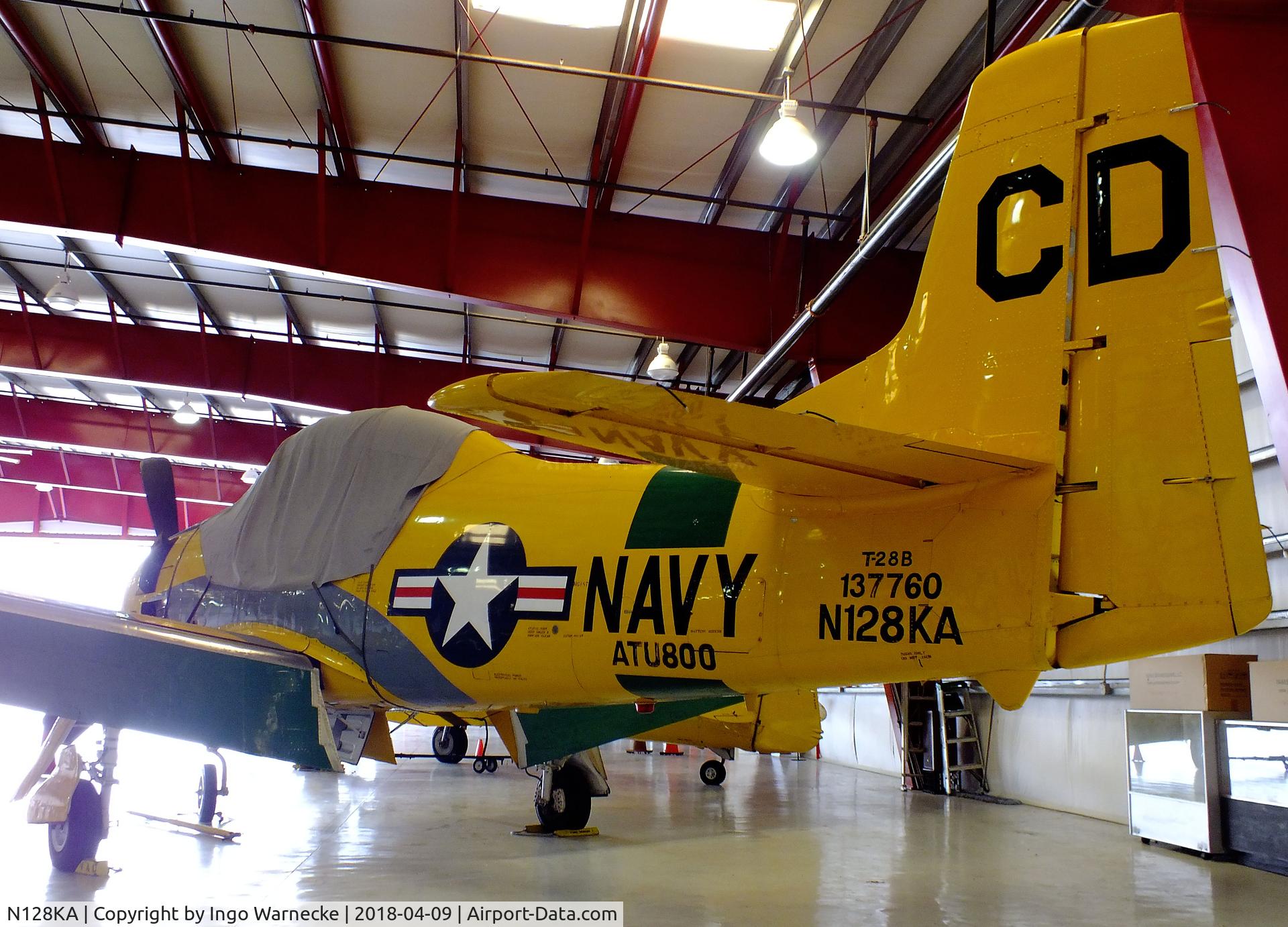 N128KA, 1958 North American T-28B Trojan C/N 200-123 (137760), North American T-28B Trojan at the VAC Warbird Museum, Titusville FL