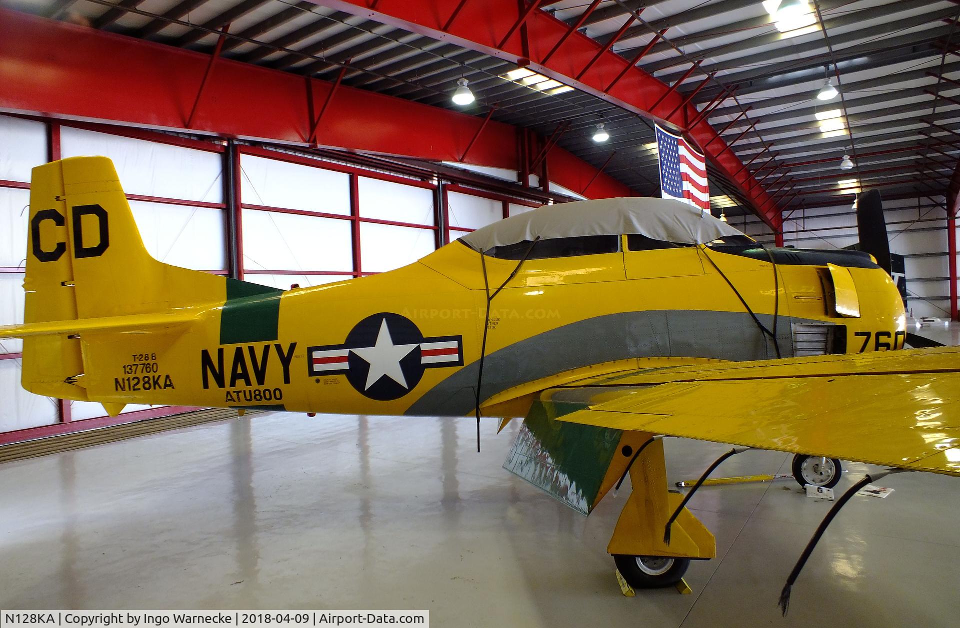 N128KA, 1958 North American T-28B Trojan C/N 200-123 (137760), North American T-28B Trojan at the VAC Warbird Museum, Titusville FL