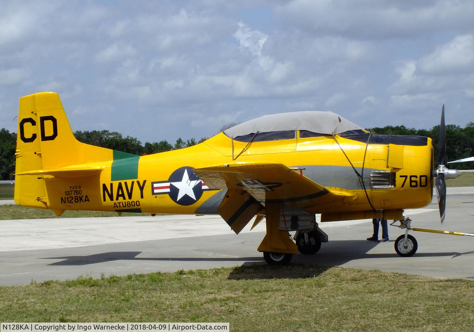 N128KA, 1958 North American T-28B Trojan C/N 200-123 (137760), North American T-28B Trojan at the VAC Warbird Museum, Titusville FL