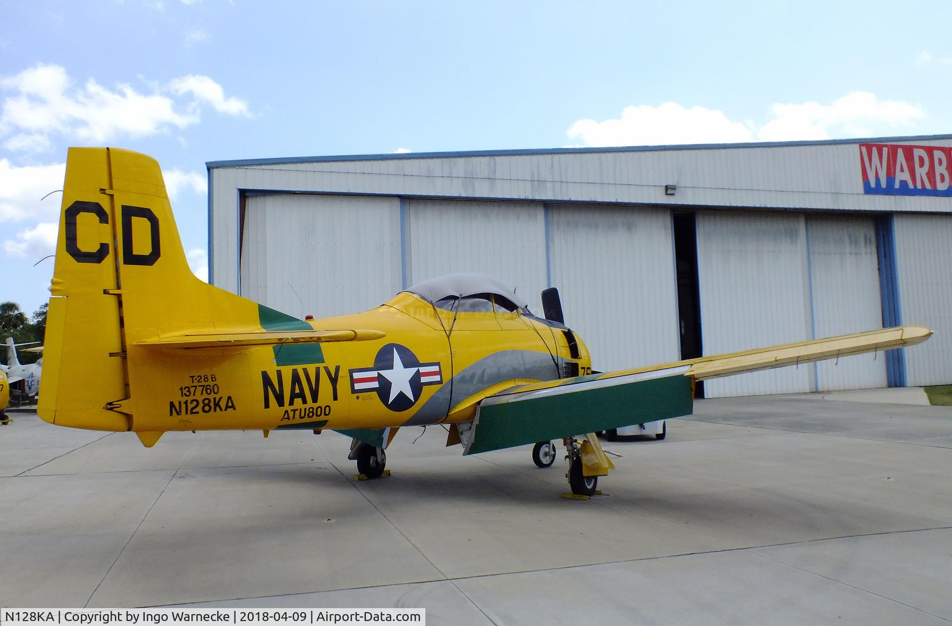 N128KA, 1958 North American T-28B Trojan C/N 200-123 (137760), North American T-28B Trojan at the VAC Warbird Museum, Titusville FL