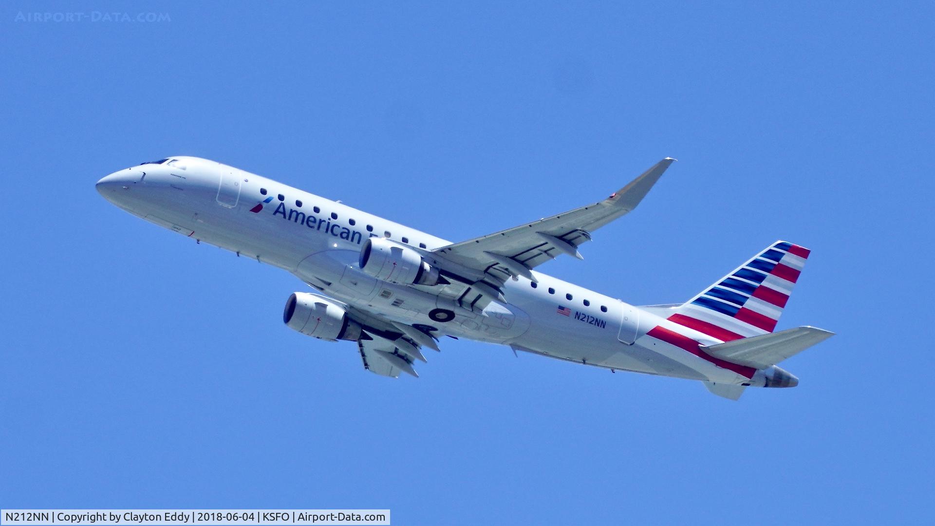 N212NN, 2015 Embraer 175LR (ERJ-170-200LR) C/N 17000504, SFO 2018.