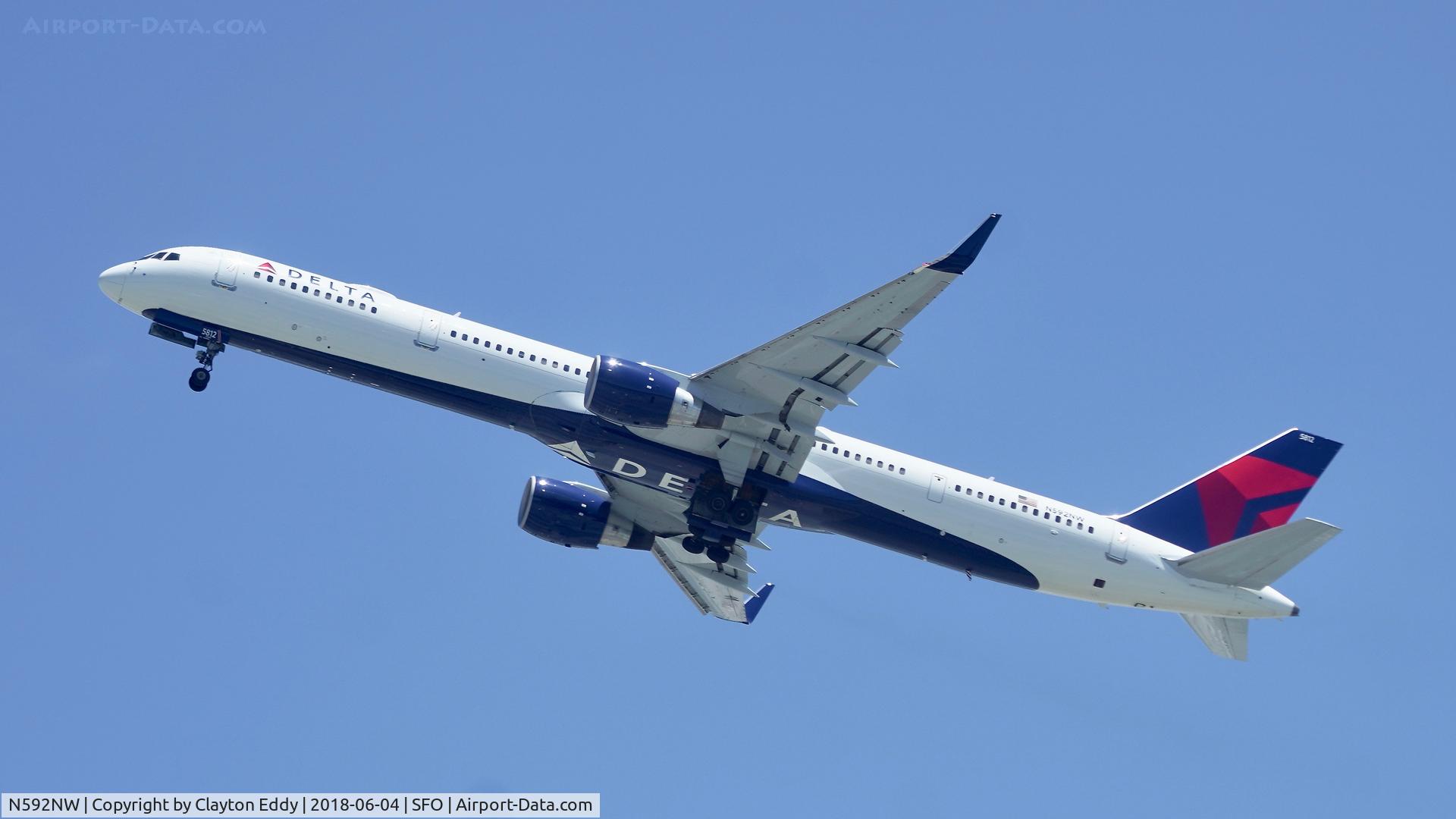 N592NW, 2003 Boeing 757-351 C/N 32992, SFO 2018.