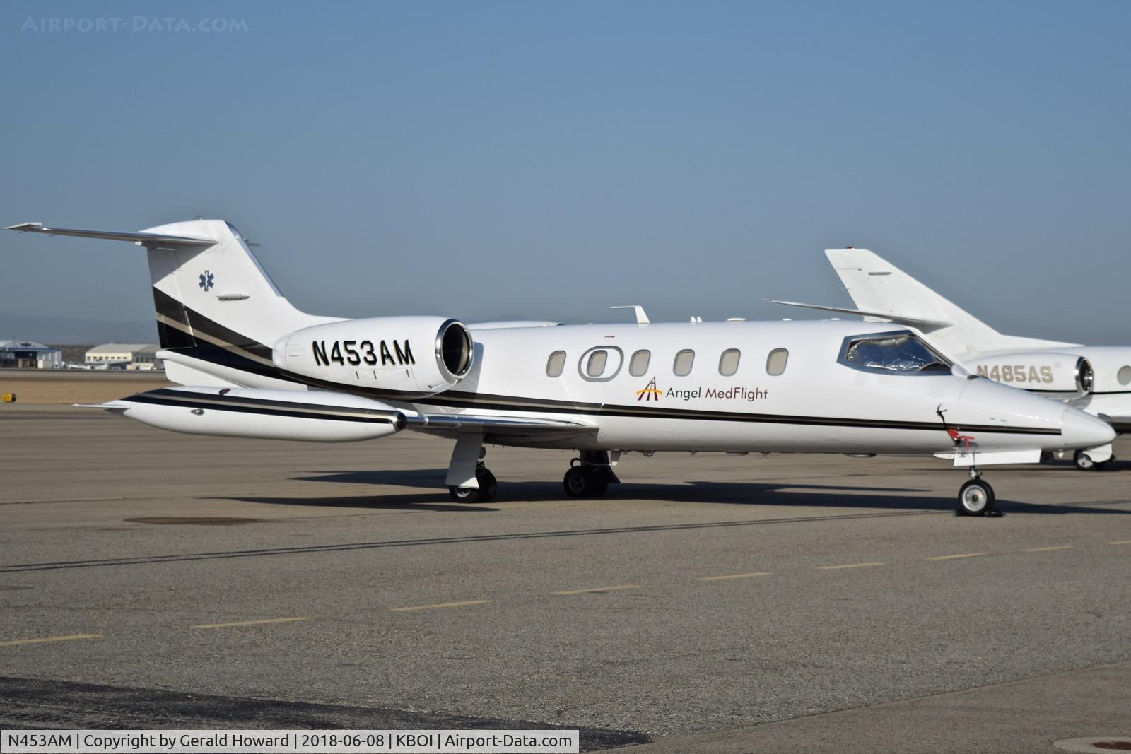N453AM, 1982 Gates Learjet Corp. 35A C/N 453, Parked on the north GA ramp.