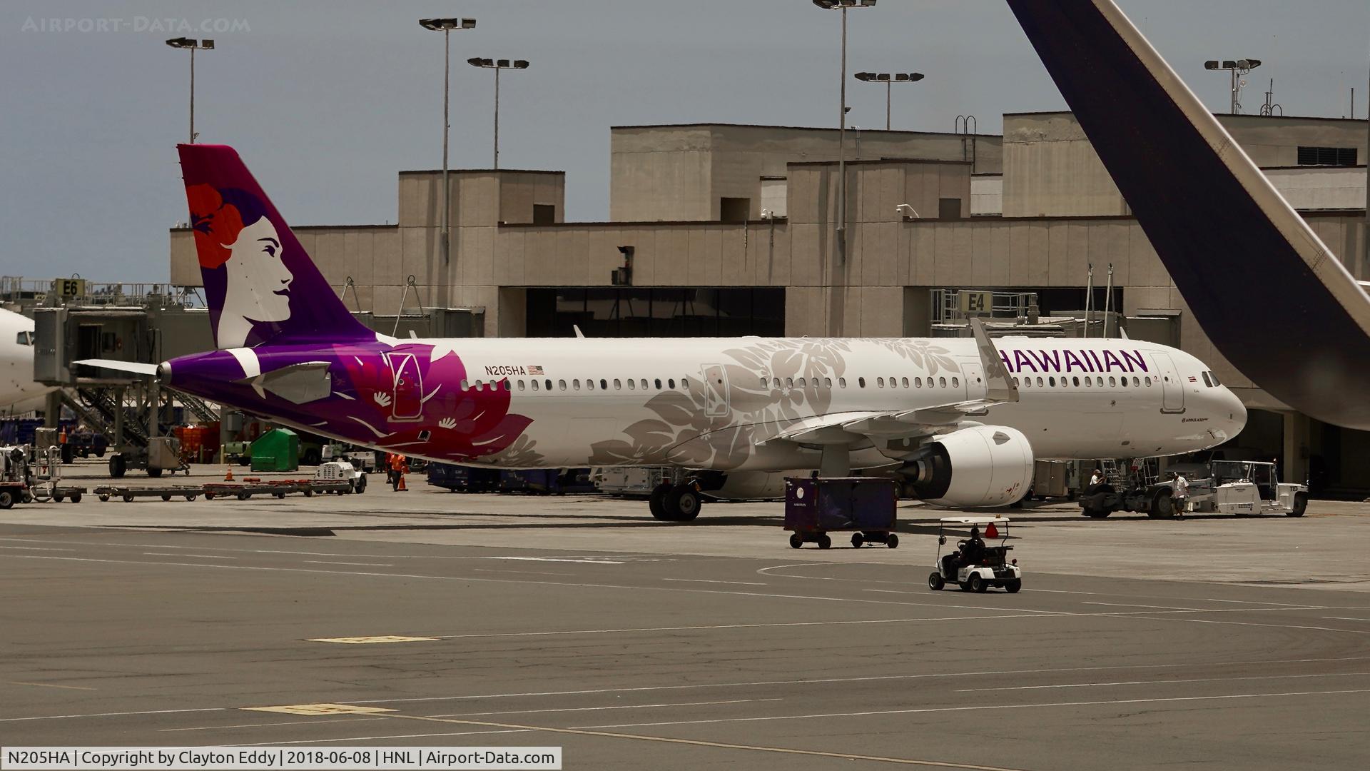 N205HA, 2018 Airbus A321-271N C/N 8092, HNL 2018.