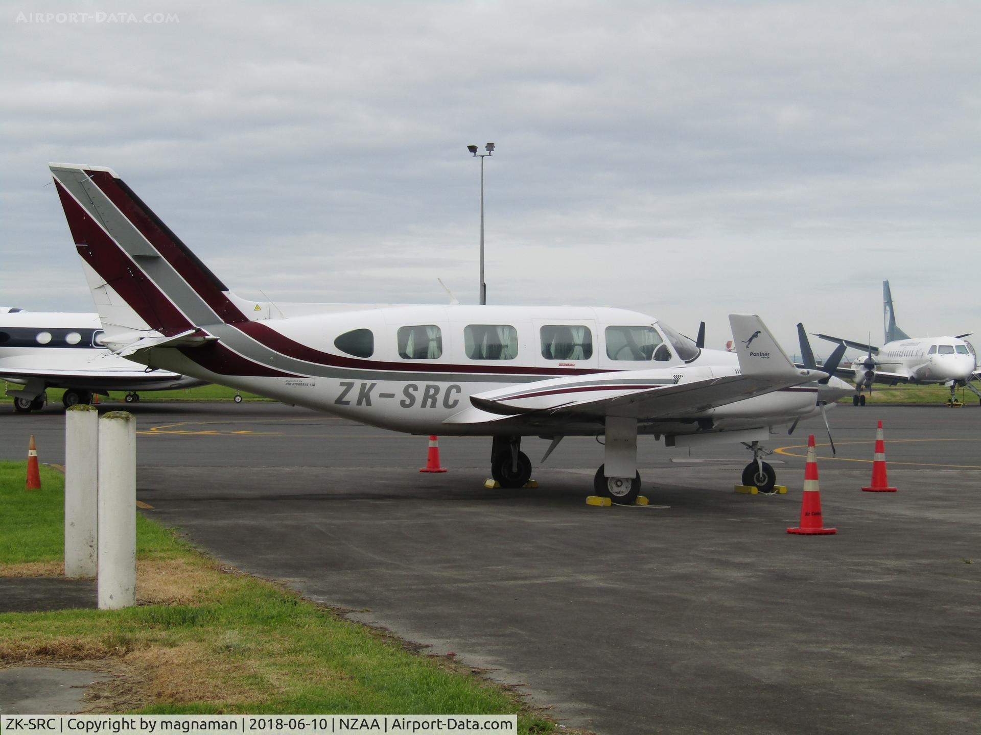 ZK-SRC, 1977 Piper PA-31-325 Navajo C/R C/N 31-7712075, parked up at AKL