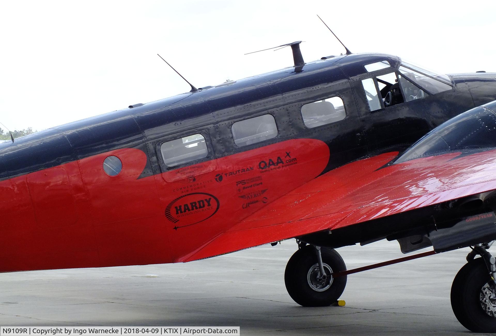 N9109R, 1943 Beech C18S (AT-7C) C/N 4383 (5676), Beechcraft C18S Twin Beech at Space Coast Regional Airport, Titusville (the day after Space Coast Warbird AirShow 2018)