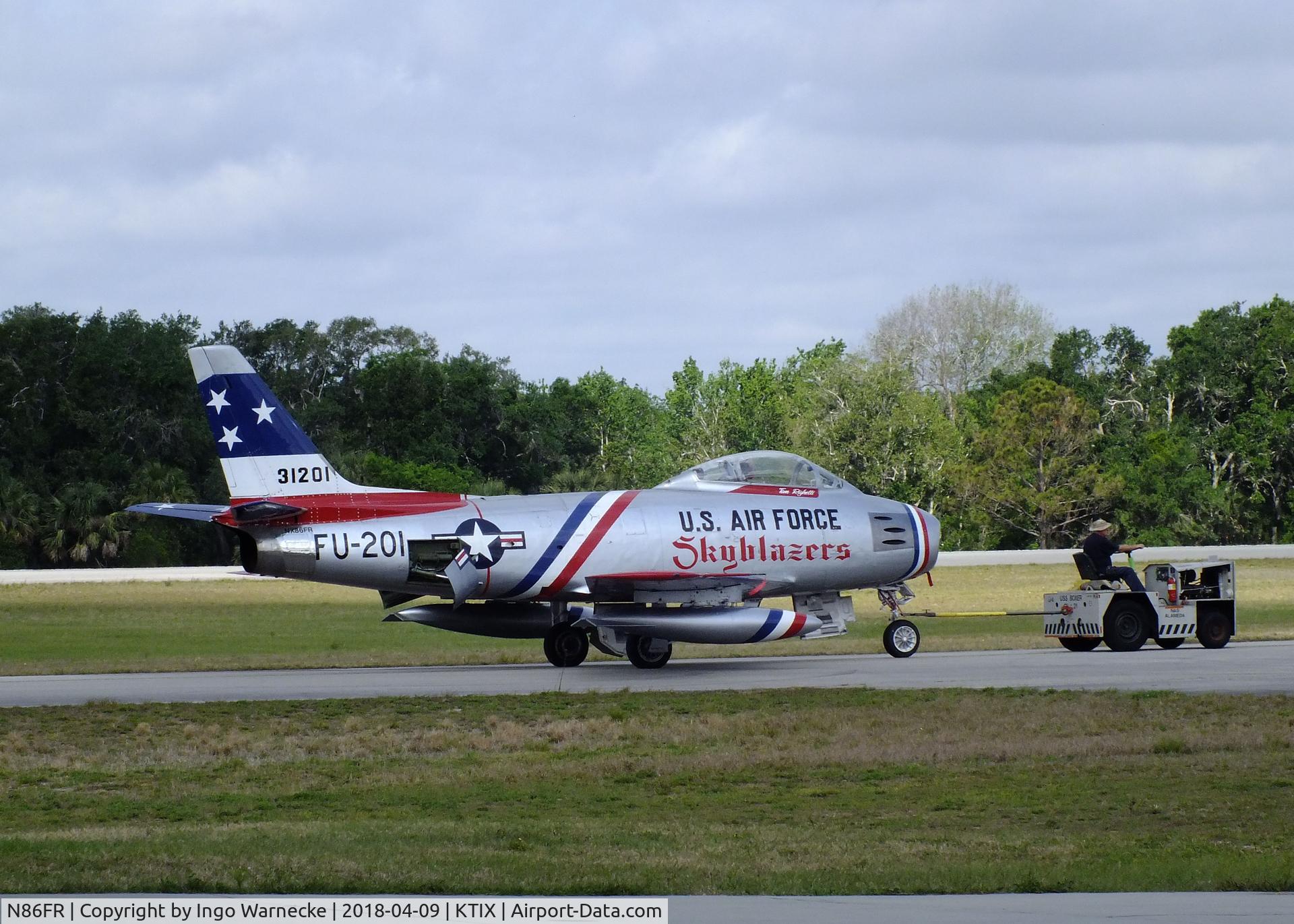 N86FR, 1952 North American F-86F Sabre C/N 191-655, North American F-86F Sabre at the VAC Warbird Museum, Titusville FL